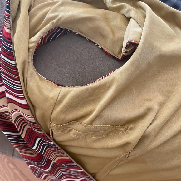 David Meister Wavy Stripes Cap Sleeve Midi Dress - size 8 - Picture 3 of 7